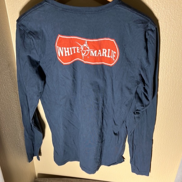 White Marlie Mens LS Skull & Hooks Tee Color Blue Size Medium - Picture 3 of 5